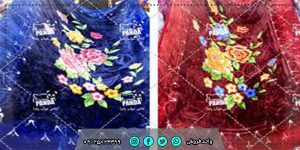 صادرات پتو دونفره گل برجسته نرمینه مدل نگین